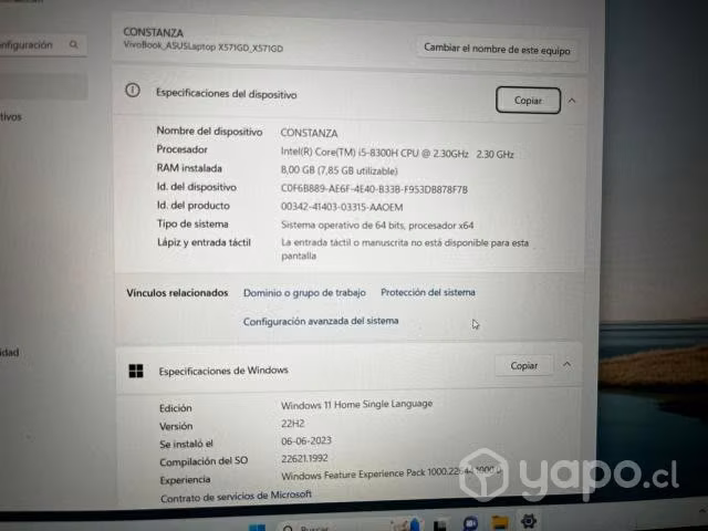 Notebook asus x571 de 15.6“ - Imagen 4