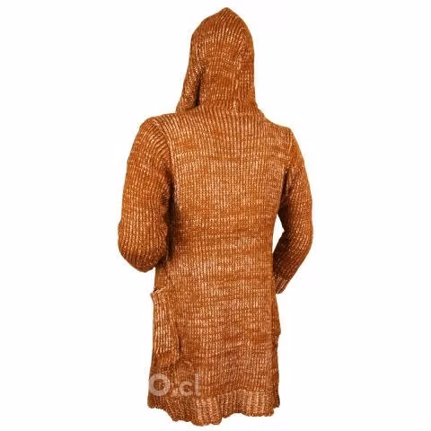 Chaleco XXL Trenzado Naranjo Largo Modelo 6117 - Imagen 4
