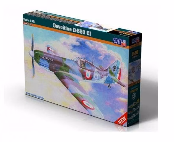 Maqueta armable avión francés Devoitine 520, 1/72