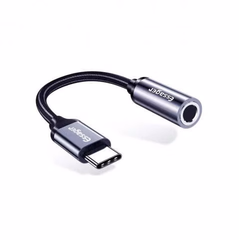 Adaptador Audífonos Aluminio cordón de hilo reforz