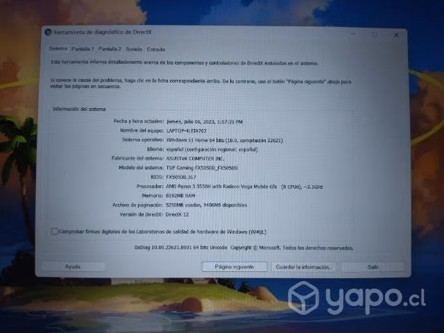Notebook gamer Asus tuf Fx505DD - Imagen 4