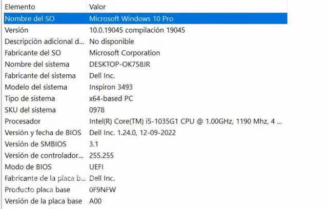 Notebook Dell 3493 I5 10th Decima Gen. 8 GB Ram