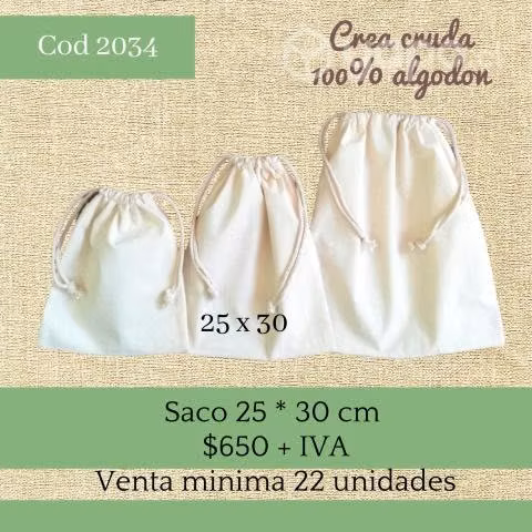 Sacos ecologicos bolsas algodon