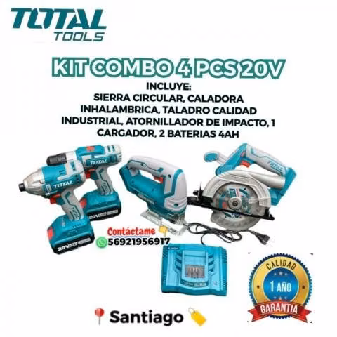 Kit combo full herramientas total 20v