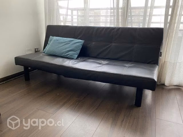 Futón negro eco cuero