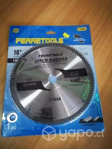 Disco para madera/melamina 10" 100 dientes