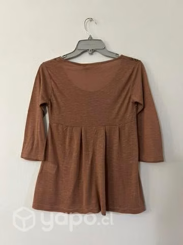 Polera Manga 3/4 Marca Mor Talla Xs Color Rosado