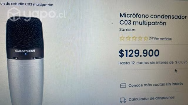 Micrófono condensador SAMSON