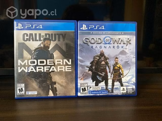 Juegos PS4 God of war y Call of duty