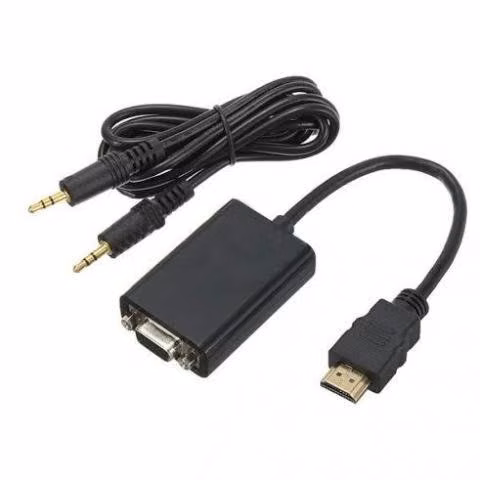 Conversor de video hdmi a vga + audio, 1080p