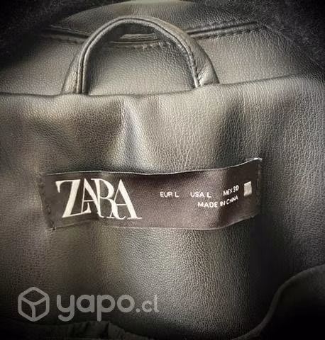 Chaqueta biker negra Zara
