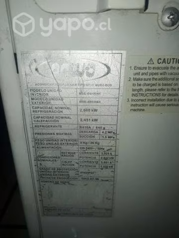 Aire Acondicionado ANWO Usado - Imagen 4