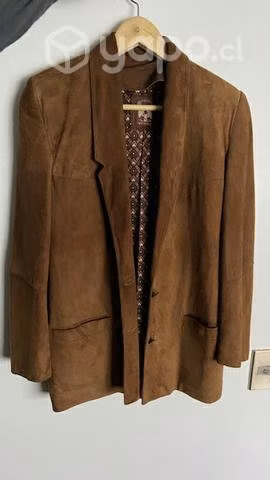 Chaqueta Cuero Gamuza Natural