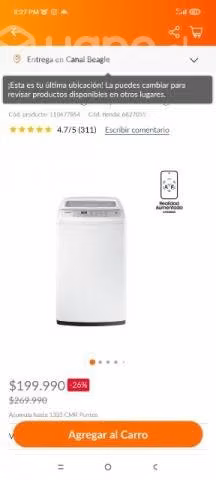 Lavadora Samsung Wobble 8 Kilos Nueva