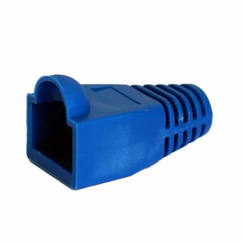 Funda, capuchon para conector rj45, 100 uni. azul