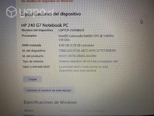 Notebook hp 464 Gb - Imagen 3