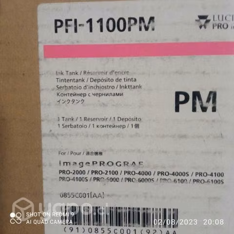 Tintas canon pfi diversos modelos originales de al