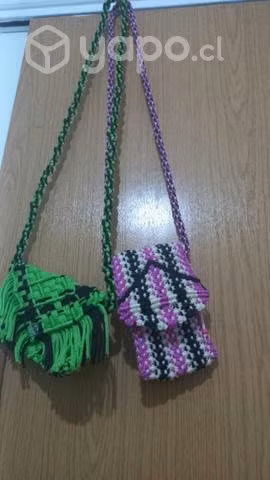 Carteras(bolsos) artesanales tejidas en macramé