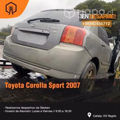 Cinturon toyota corolla sport 2007