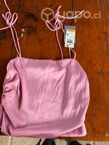 Polera satin rosada marca index Ripley