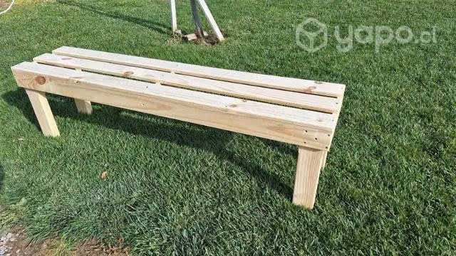 Banca de madera pata recta