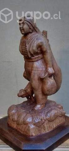 Obra de arte mapuche esculpida - ARTE ETERNO