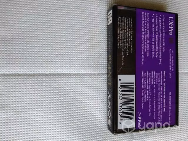 2 Casetes Sony ux pro 1 hora cinta cromo virgenes