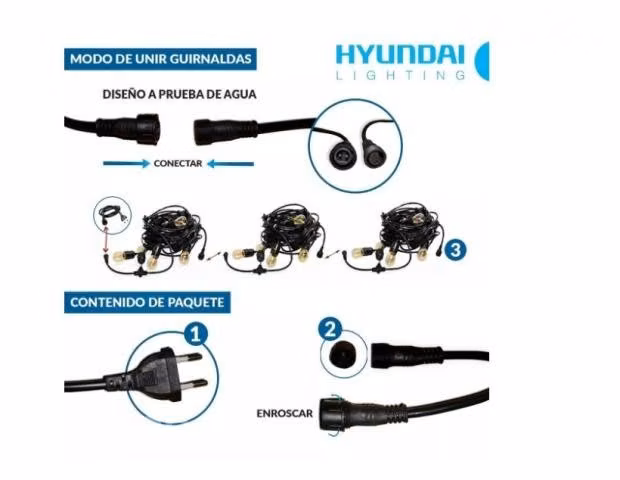 Guirnalda Terraza Patio Amp Incluidas 10 Mtr Hyund