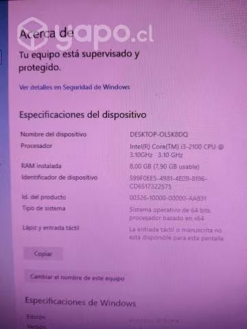All in one core i3 disco de 1tb - Imagen 2