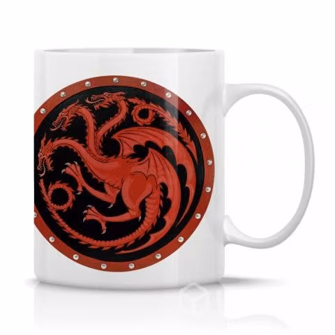 Taza/Tazon/Mug Got Dragones Rojo 178