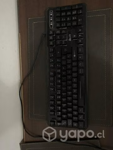 Teclado con luces rgb