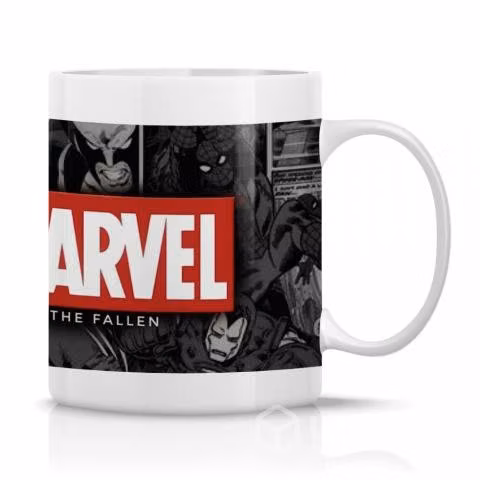Taza/Tazon/Mug Marvel Logo Con Historieta 194