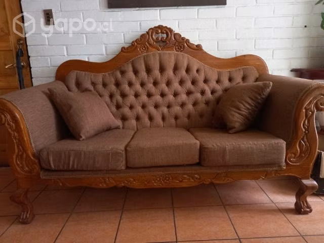 Sillones son de madera de roble, tela lino - Imagen 5