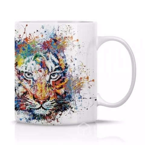 Taza/Tazon/Mug León Colorido Dibujo 191