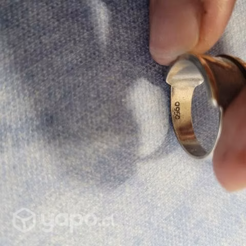 Anillo de plata con oro amarillo - Imagen 2