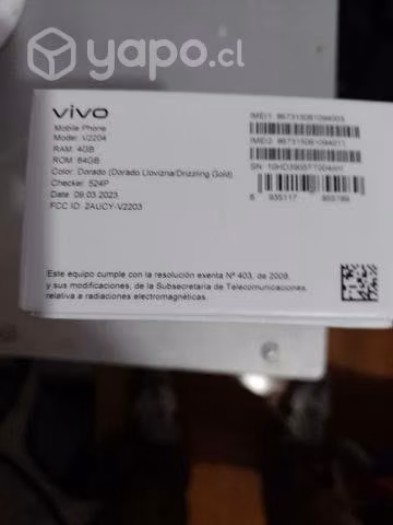 Celular vivo Y16 nuevo sellado