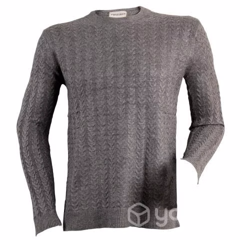 Sweater Cuello Polo Elasticado Gris XXL