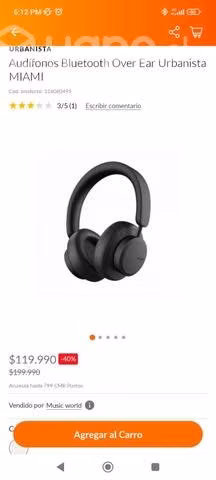 Audífonos Bluetooth Urbanista Miami Black