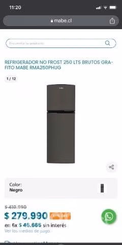 Refrigerador mabe 250 litros - Imagen 2