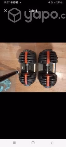 2 mancuernas ajustables de 24 kg