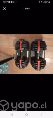 2 mancuernas ajustables de 24 kg