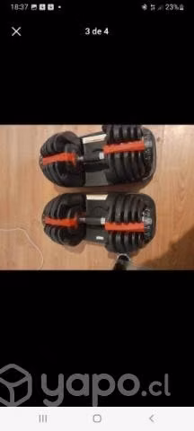 2 mancuernas ajustables de 24 kg