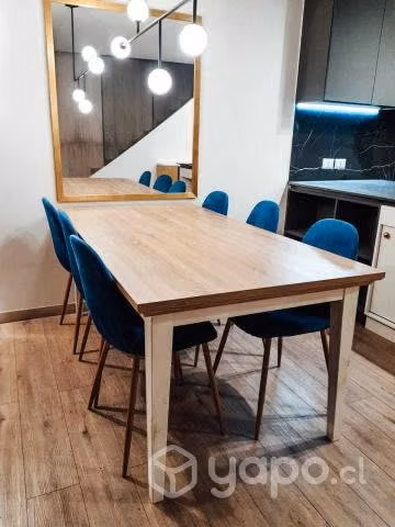 Comedor con 6 sillas - se extiende hasta 2,8m