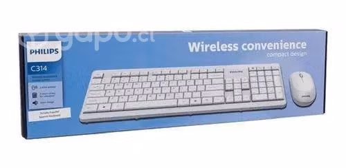 Kit Teclado Y Mouse Inalámbrico Philips C314 White