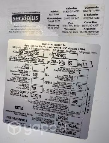Refrigerador general electric, con ice maker