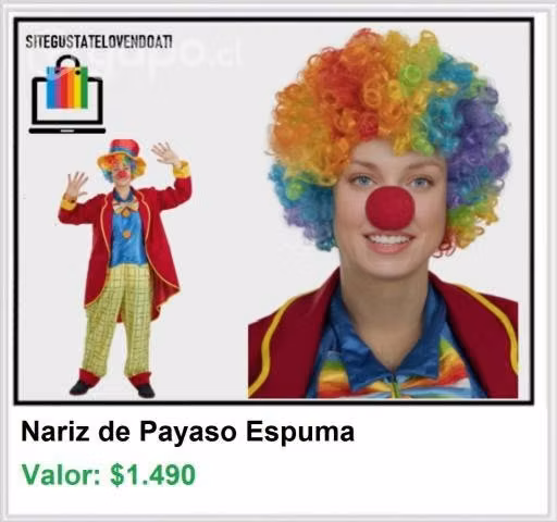 Nariz de Payaso Espuma Roja