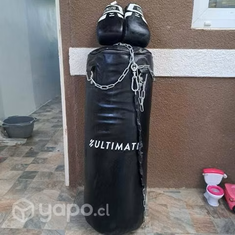 Saco de boxeo de 1 mt + guantes de box como nuevo - Imagen 3