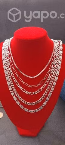Cadenas y collar de plata ley 925