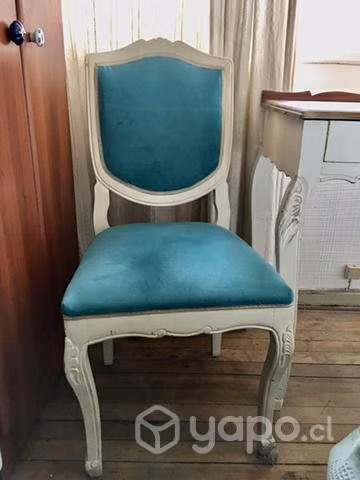 Silla tapiz turquesa