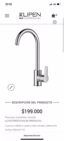 Llave de lavaplatos Kiplen